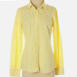 J. Crew Yellow & White Long Sleeve Button Down - S